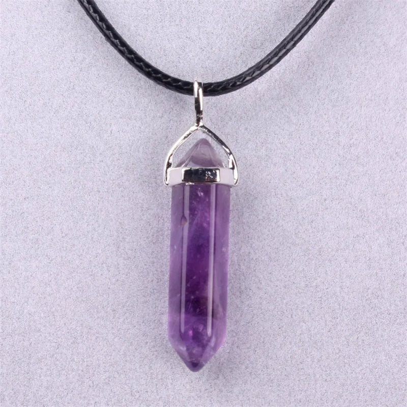 Hexagonal Point Reiki Chakra Pendant Jewelry 6pcs/lot