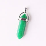 Natural Stone Hexagon Point Pendant 6pcs/lot