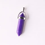 Natural Stone Hexagon Point Pendant 6pcs/lot