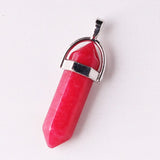 Natural Stone Hexagon Point Pendant 6pcs/lot