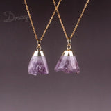 Amethyste Chokers Quartz Crystal Pendant Necklace