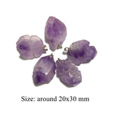 Amethysts Crystal Geode Cut Necklace Point Raw Stone Pendant