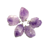 Amethysts Crystal Geode Cut Necklace Point Raw Stone Pendant