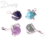 Gem Stone Dragon Claw Necklace Sodalite Crystal Gothic Jewelry