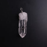 Clear Quartz Druzy Reiki Stone Pendant Necklace