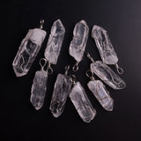 Clear Quartz Druzy Reiki Stone Pendant Necklace