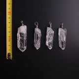Clear Quartz Druzy Reiki Stone Pendant Necklace