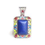 Celestial Quartz Pendant Colorful Locket Chain Jewelry