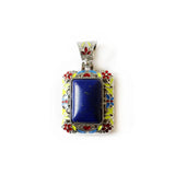 Celestial Quartz Pendant Colorful Locket Chain Jewelry