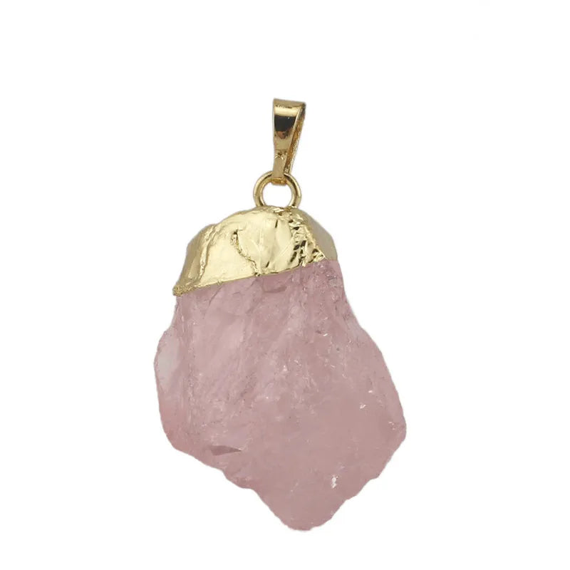 Celestial Quartz Pendant Colorful Locket Chain Jewelry