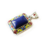 Celestial Quartz Pendant Colorful Locket Chain Jewelry