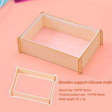 3D Cube Ornament LED Lamp Holder Silicone Resin Mold Handicrafts