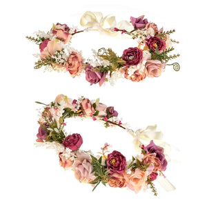 Dry Flower Headband Adjustable Garland Headband Flower Crown