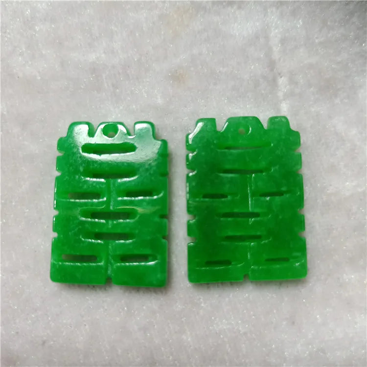 Green Jadeite Xizi Loose Beads DIY Earrings Tassels Accessories Jade Jewelry