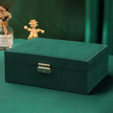 Dual Layer Jewelry Organizer Case Storage Multipurpose Display Dustproof Holder