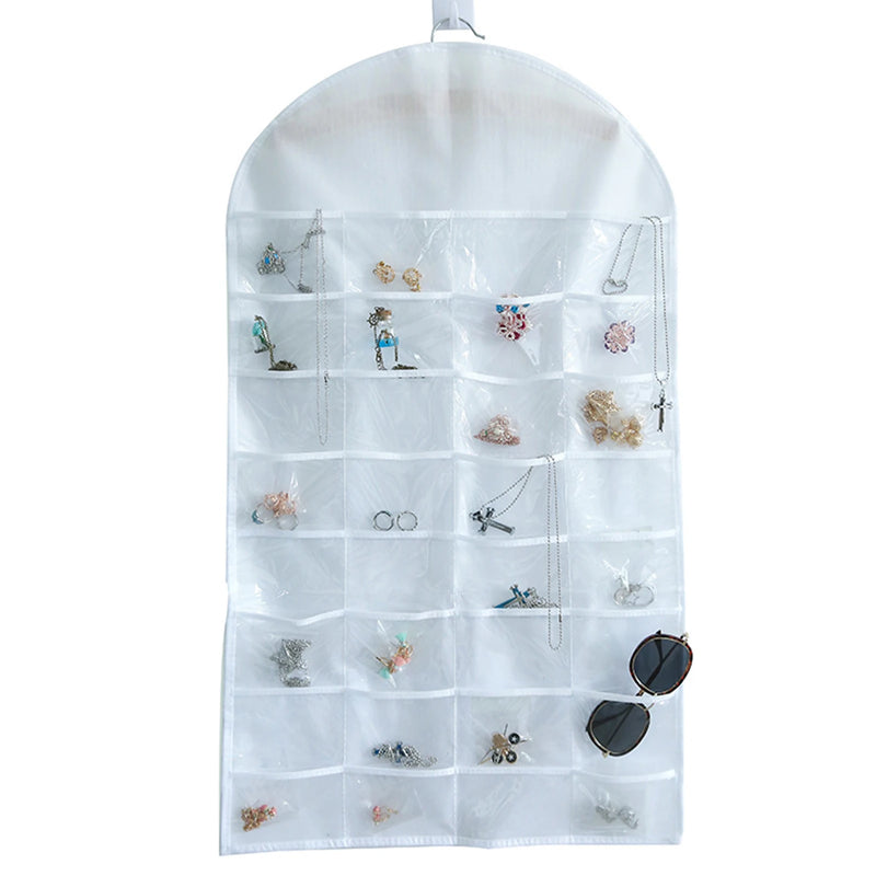 Dual-sided Hanging Jewelry Organizer Necklace Holder