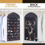 Dual-sided Hanging Jewelry Organizer Necklace Holder