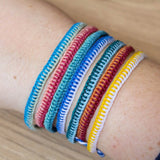 Dual Tone Square Knot Macrame Bracelet for Couples