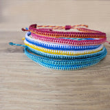 Dual Tone Square Knot Macrame Bracelet for Couples
