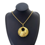 Dubai 18K Plating Jewelry Set for Women Large Hoop Earrings and Pendant