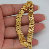 Dubai 24K Indian Jewelry Cuban Chain Bangle Bracelet for Men and Women
