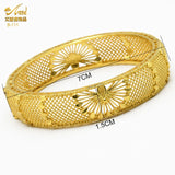 Dubai 24k Plated Bangles Wedding Indian Bangle African Women Hard Bracelets