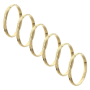 Dubai 8mm Circles Bangles Ethiopian Cuff Bracelet Wedding Jewelry