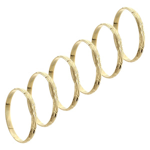 Dubai 8mm Circles Bangles Ethiopian Cuff Bracelet Wedding Jewelry