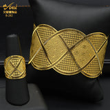 Dubai African Woman Bracelet Rings Plated Bohemian Jewelry Bangles Hawaiian Wide