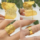 Dubai African Woman Bracelet Rings Plated Bohemian Jewelry Bangles Hawaiian Wide