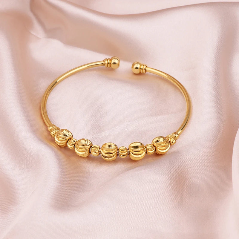 Dubai Bangle Bracelet Plated Buckle Jewelry Accessories African Nigerian Women