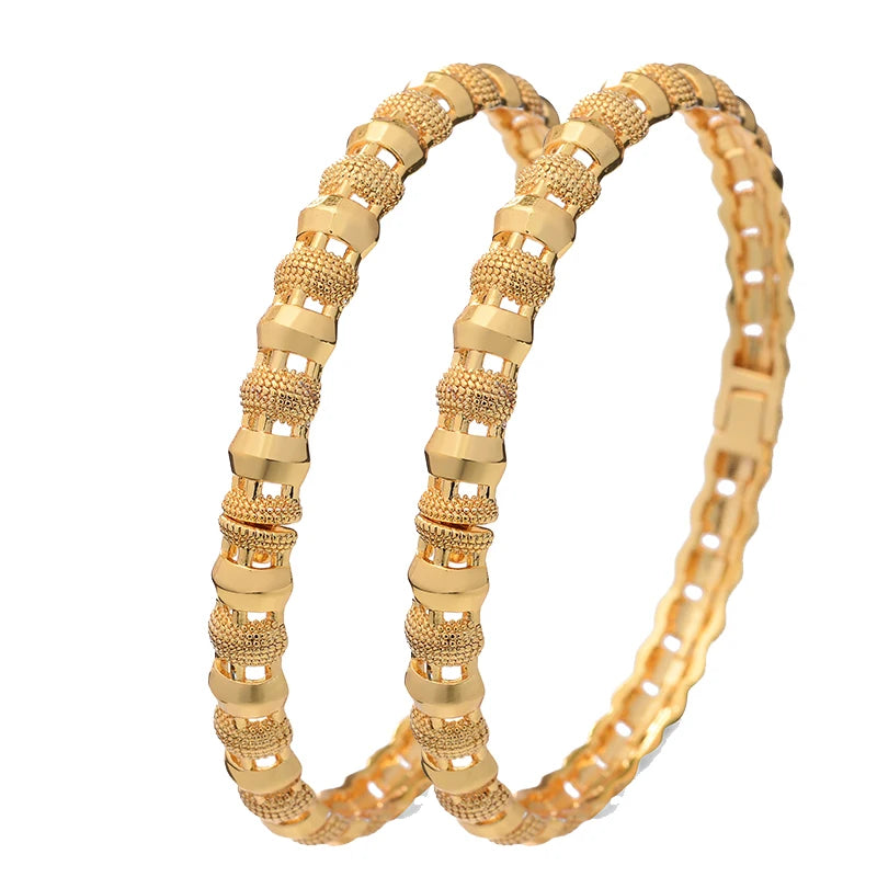 Dubai Bangles 24k Plated African Wedding Bridal Bracelet&Bangles For Women