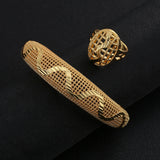 Dubai Bangles for Women Ring Set Ethiopian African Dubai Bride Bracelets Jewelry