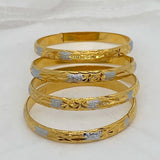Ethiopian Wedding Bracelets Africa 24k Silver Bangles Two-Tone Bracelet