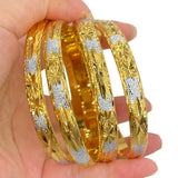 Ethiopian Wedding Bracelets Africa 24k Silver Bangles Two-Tone Bracelet