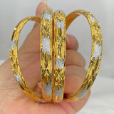 Ethiopian Wedding Bracelets Africa 24k Silver Bangles Two-Tone Bracelet