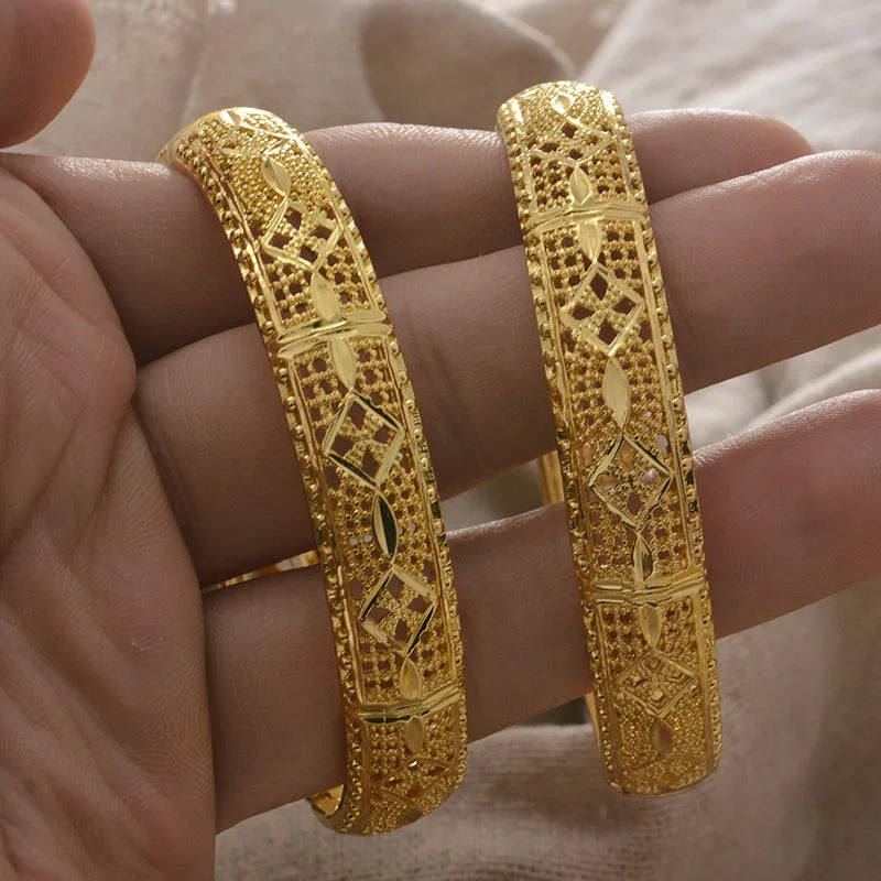 Dubai Bangles Ethiopian Bracelets For Women Men Girls Wedding Bracelet Gift