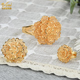 Dubai Flower Wedding Bridal Copper Cuff Bracelet Jewelry for Women