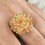 Dubai Flower Wedding Bridal Copper Cuff Bracelet Jewelry for Women