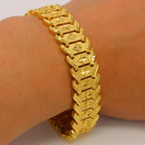 Dubai 24K Bracelet Men Women 16mm Hiphop Chain Ethiopian/African Jewelry