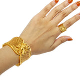 Dubai Bracelet Kuan Habesha Ethiopia Jewelry 24k Butterfly Flower Bracelet
