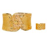 Dubai Bracelet Kuan Habesha Ethiopia Jewelry 24k Butterfly Flower Bracelet