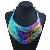 Dubai Charm Womens Big Necklace Gift Colorful Jewelry Romantic Wedding Party