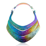 Dubai Charm Womens Big Necklace Gift Colorful Jewelry Romantic Wedding Party