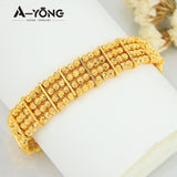 Dubai Bracelet 21k Plated Women Hand Bangle Party Accessories
