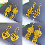 Ethiopia Tassle Drop Earrings Copper Plated Jewelry For Girls