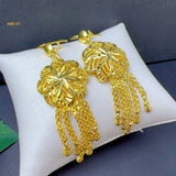 Ethiopia Tassle Drop Earrings Copper Plated Jewelry For Girls
