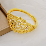 Ethiopian Cuff Bracelet Bangle With Ring For Women Middle East Wedding Jewelry
