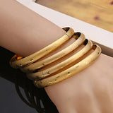 Dubai Ethiopian Heart Pattern Cuff Unisex Wide Bangle