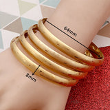 Dubai Ethiopian Heart Pattern Cuff Unisex Wide Bangle
